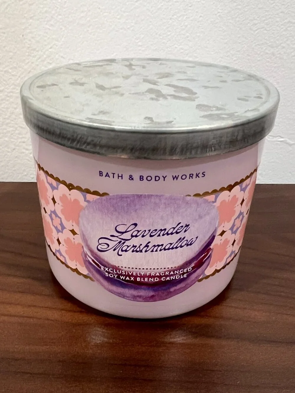 Bath and Body Works Lavender Marshmallow 3-Wick Candle NEW